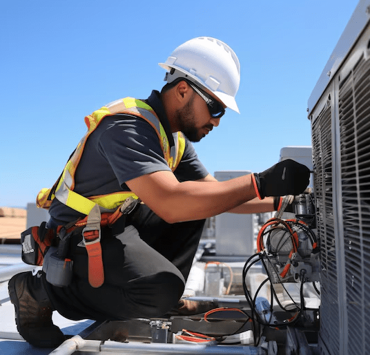Skilled professional in repairing and maintaining cooling systems for industrial settings